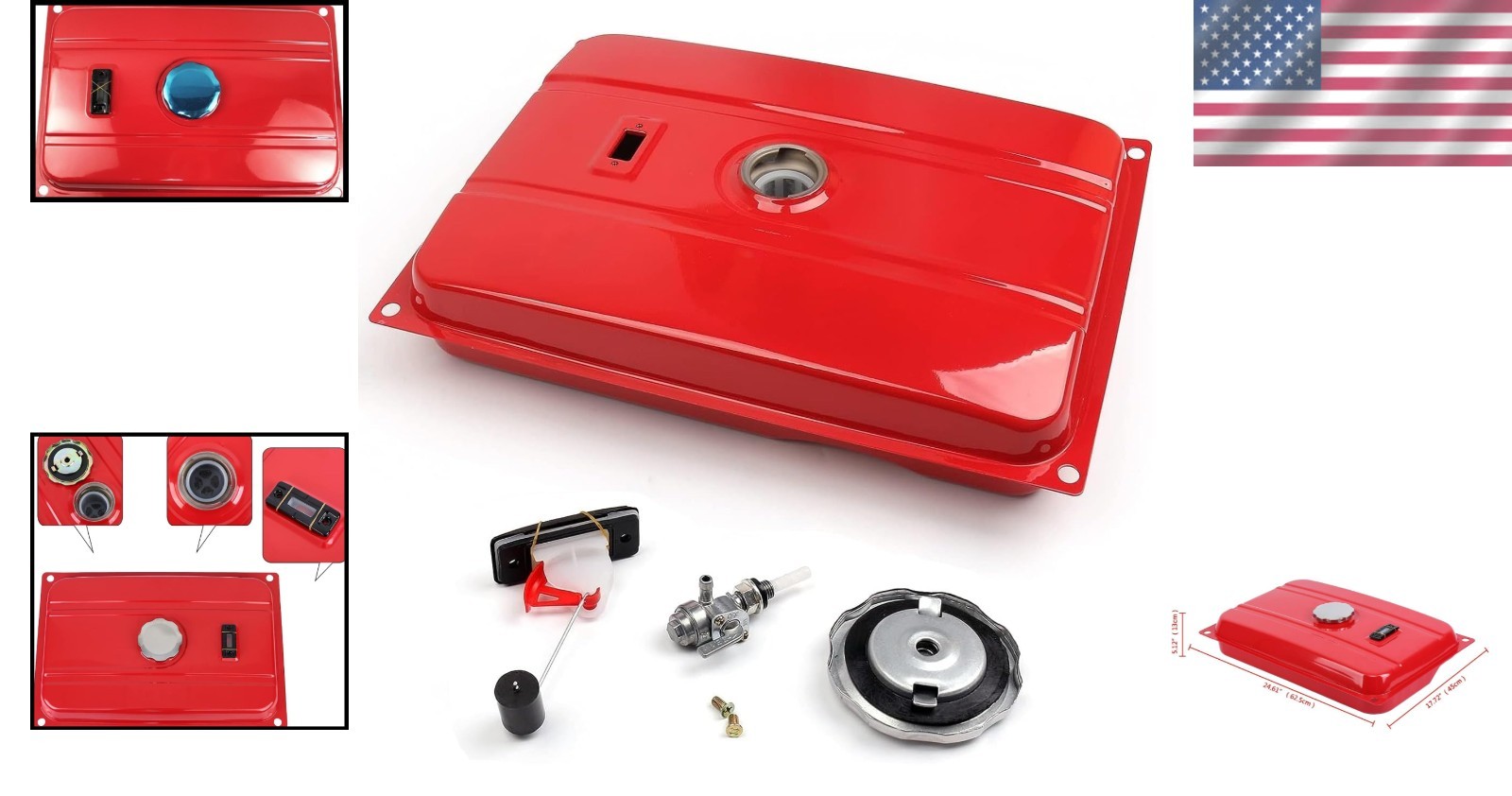 EC6500 Compatible 7 Gallon Generator Gas Fuel Tank – Includes Filter & Valve