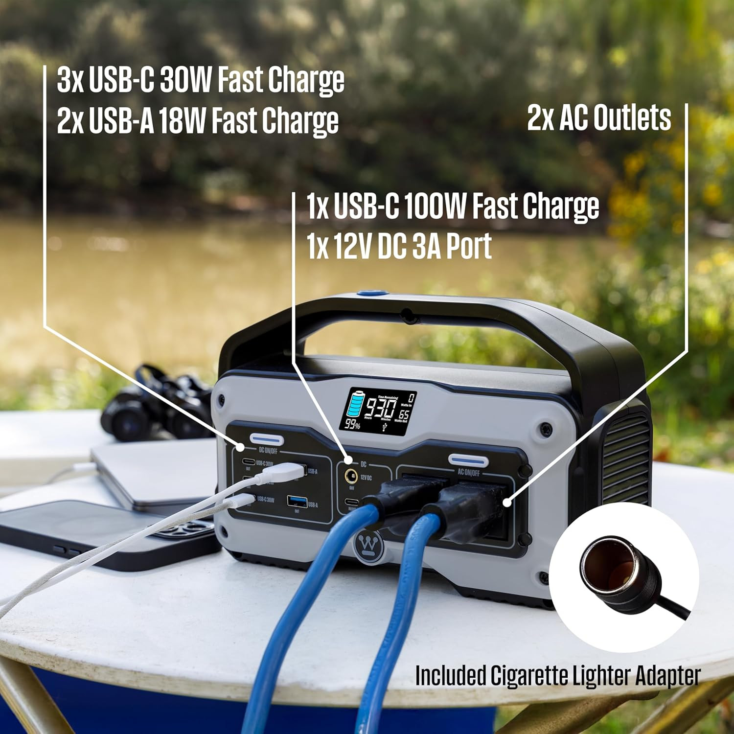 Igen400S 400 Watt, 183Wh Portable Power Station and Solar Generator with LED Dis