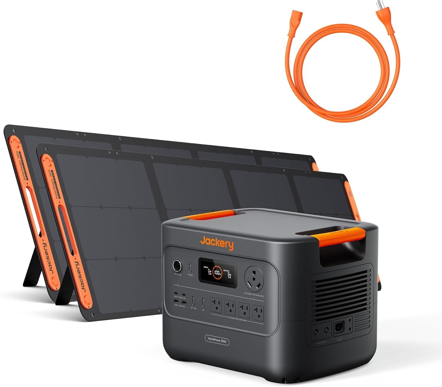 Jackery HomePower 3000 Portable Backup Power Station with 2x 200W Solar Panels