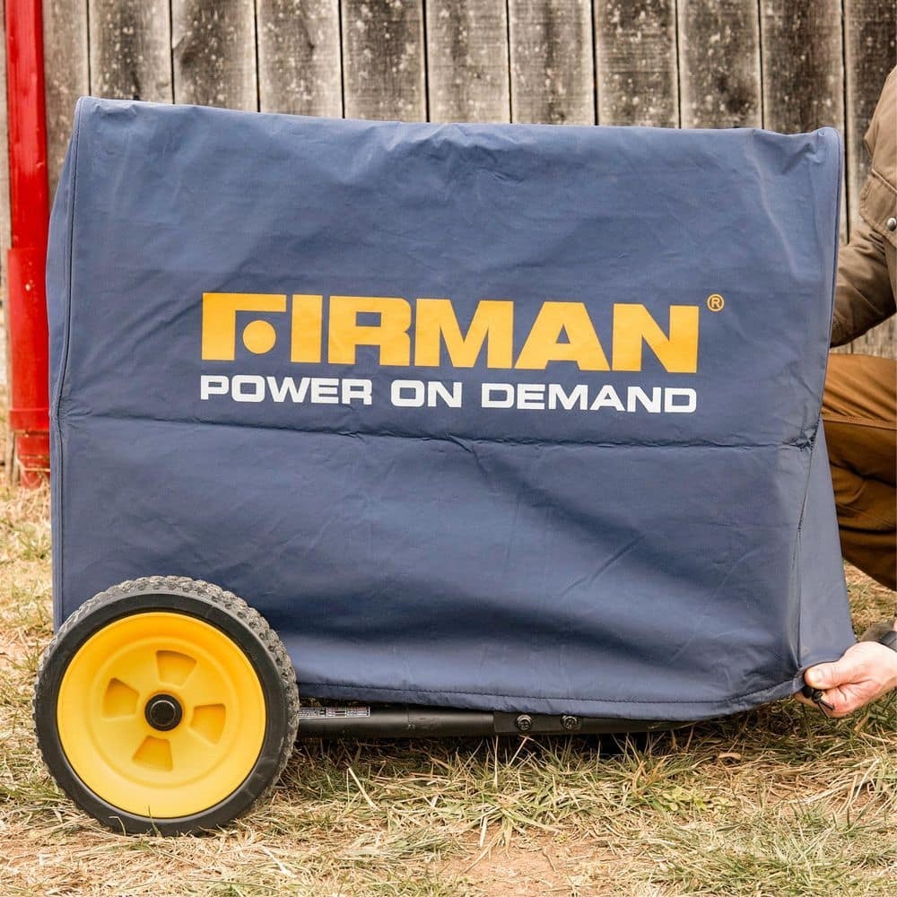FIRMAN Generator Cover Portable Heavy Duty Waterproof Vinyl Black 5000-8000 Watt