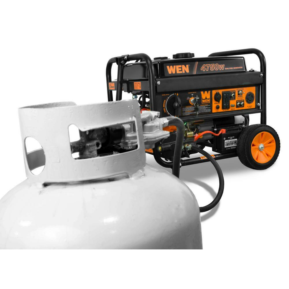 WEN 4,750-W Portable Hybrid Dual Fuel Gas Powered Generator with Electric Start