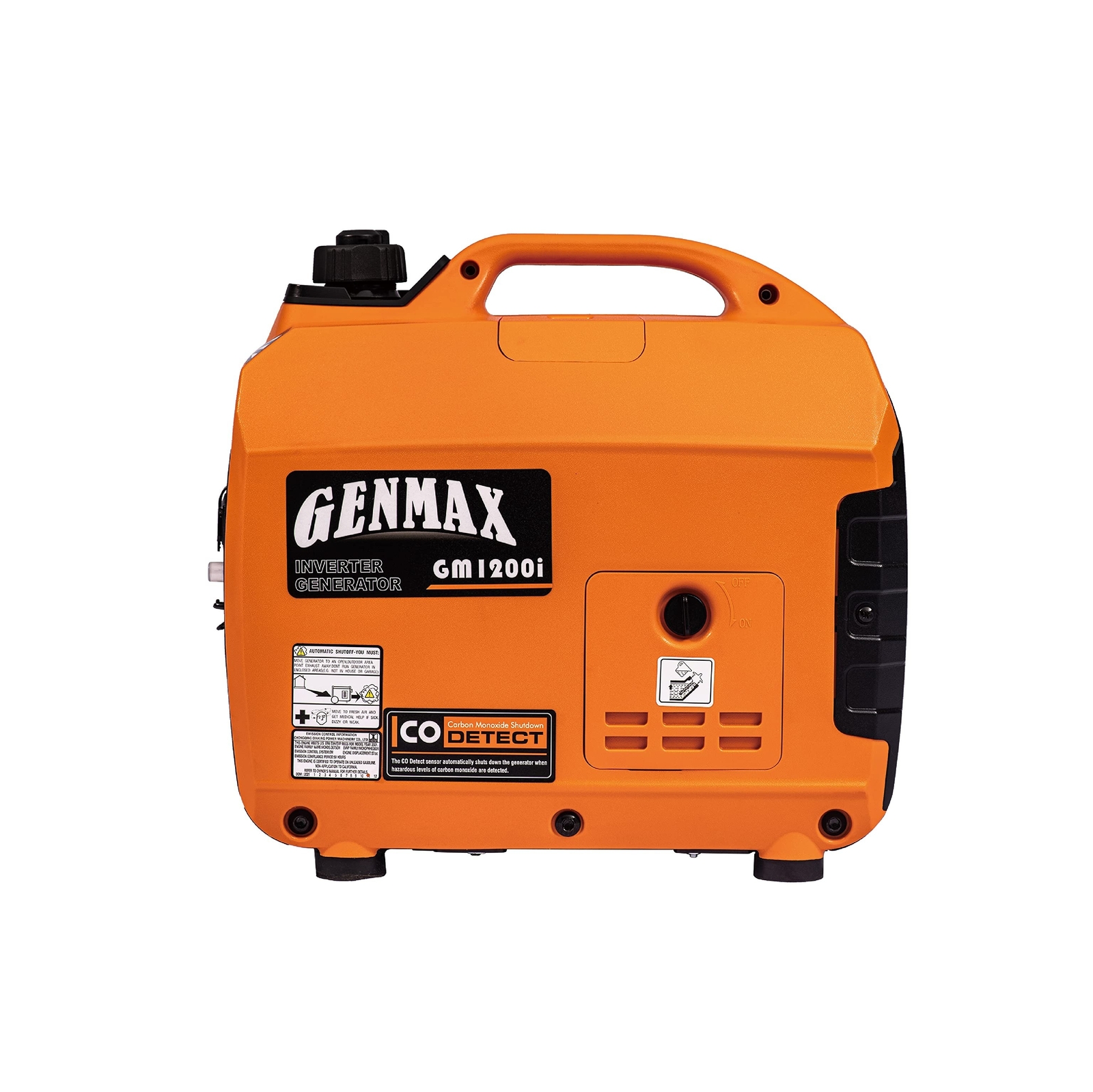 GENMAX Portable Inverter Generator，1200W ultra-quiet gas engine, EPA Comp