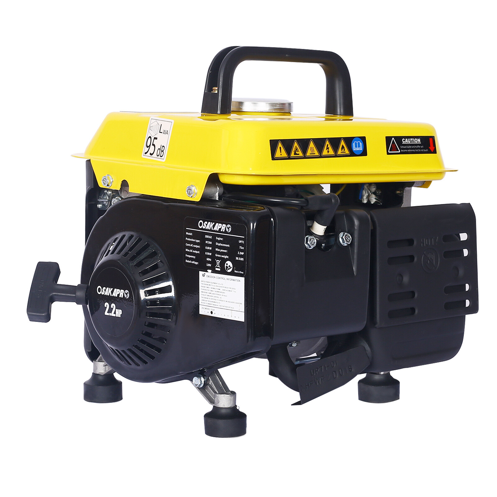 Outdoor Generator 900 Watt Gas or Oil Powered Electric Start Home Back Up