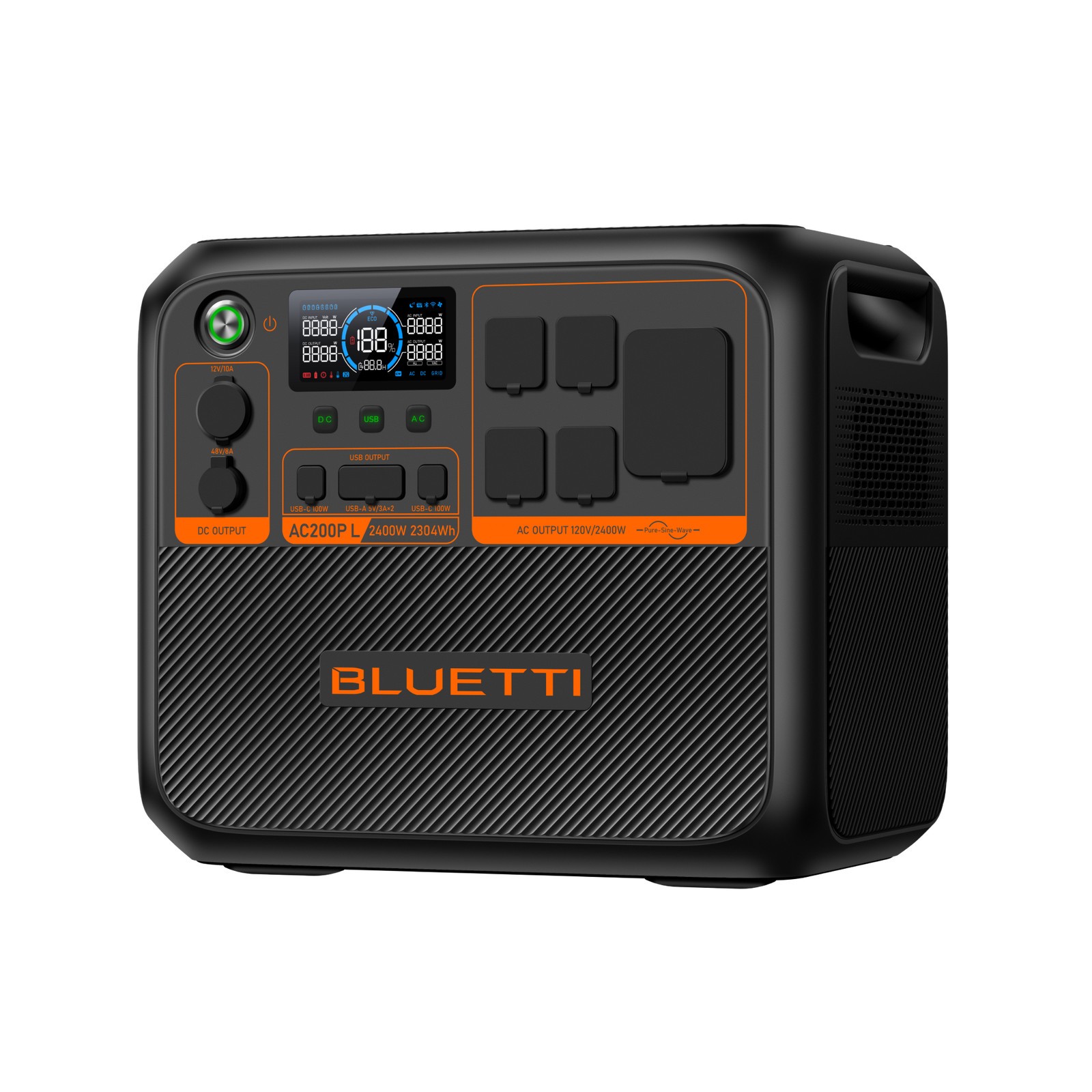 BLUETTI AC200PL 2304Wh 2400W Power Station LiFePO₄ Battery for Backup/RV Trip