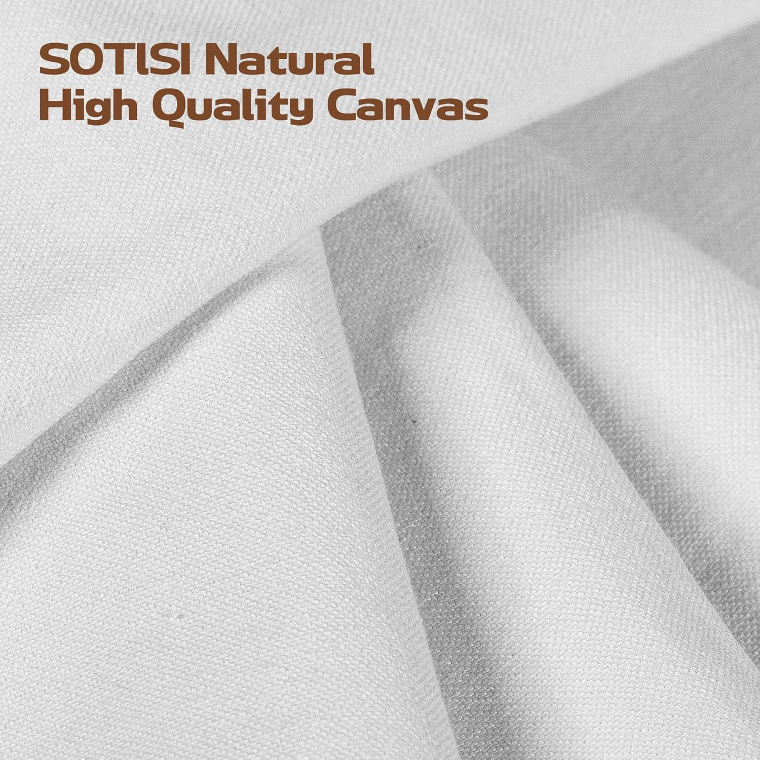 Canvas Fabric, Premium 10Oz White Cotton Duck Canvas Fabric 62” Wide for Arts &