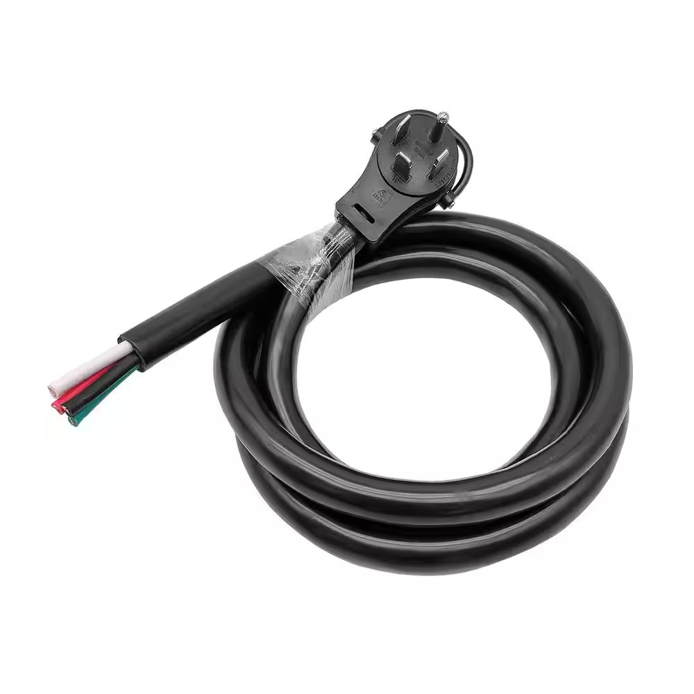 8 Ft. 6/3 plus 8/1 4-Wire 55 Amp 125/250-Volt Rv/Generator 4-Prong Plug NEMA 14-