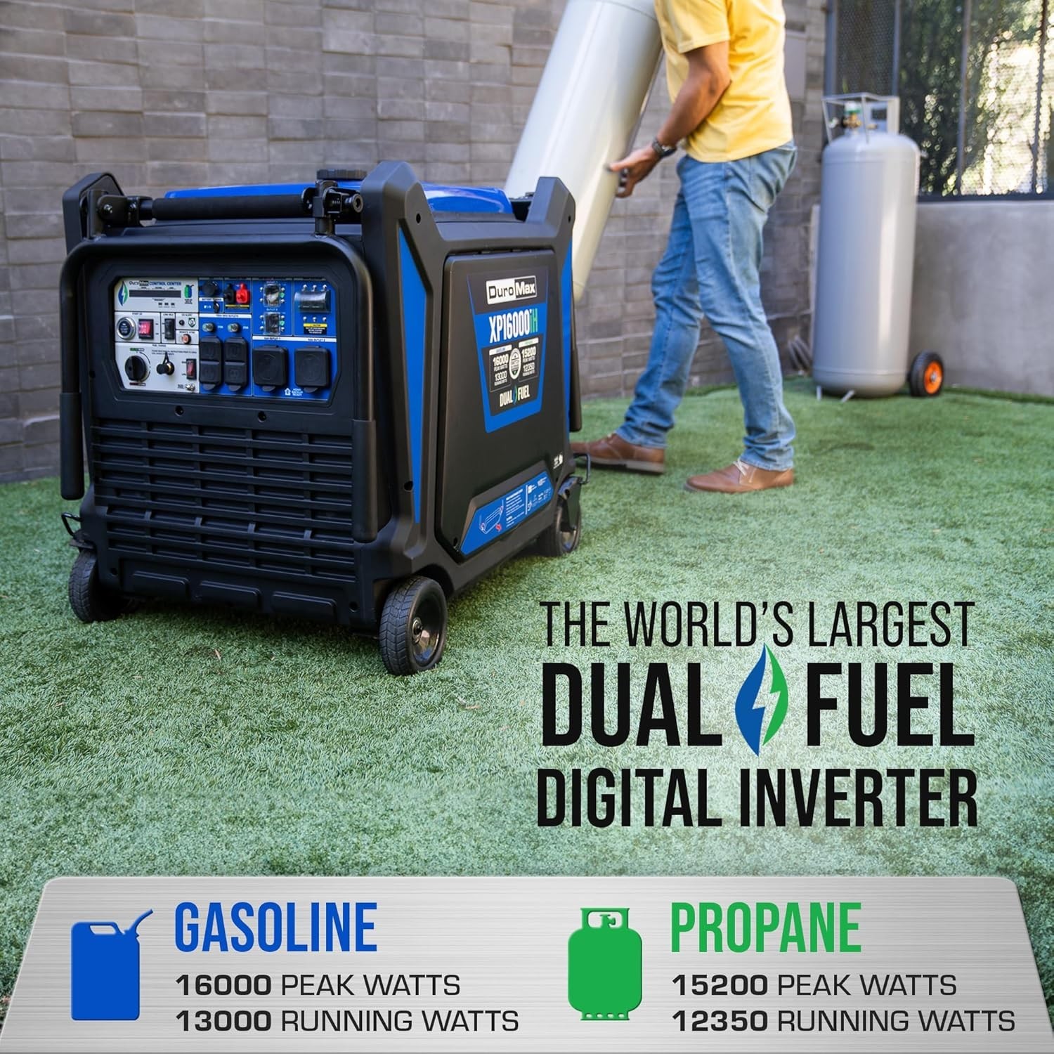 XP16000iH 16,000-Watt Dual Fuel Portable Digital Inverter Generator – Gas & Prop