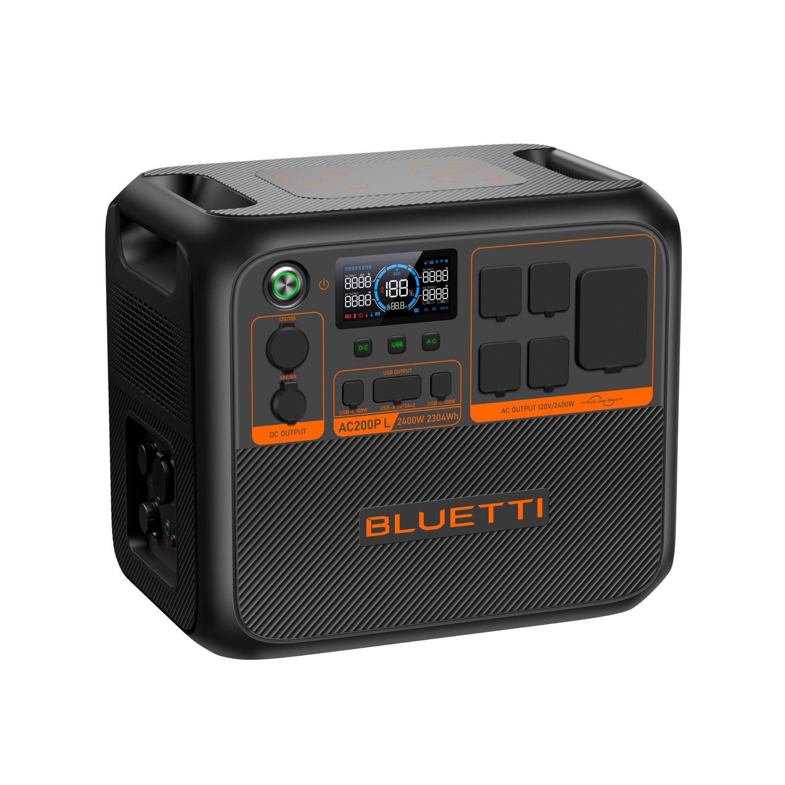 BLUETTI AC200PL 2304Wh 2400W Power Station LiFePO₄ Battery for Backup/RV Trip