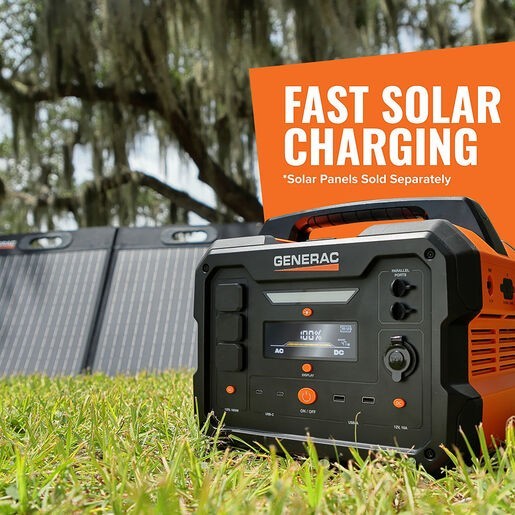 Generac GB1000 Portable Power Station 1600W Solar Generator Backup