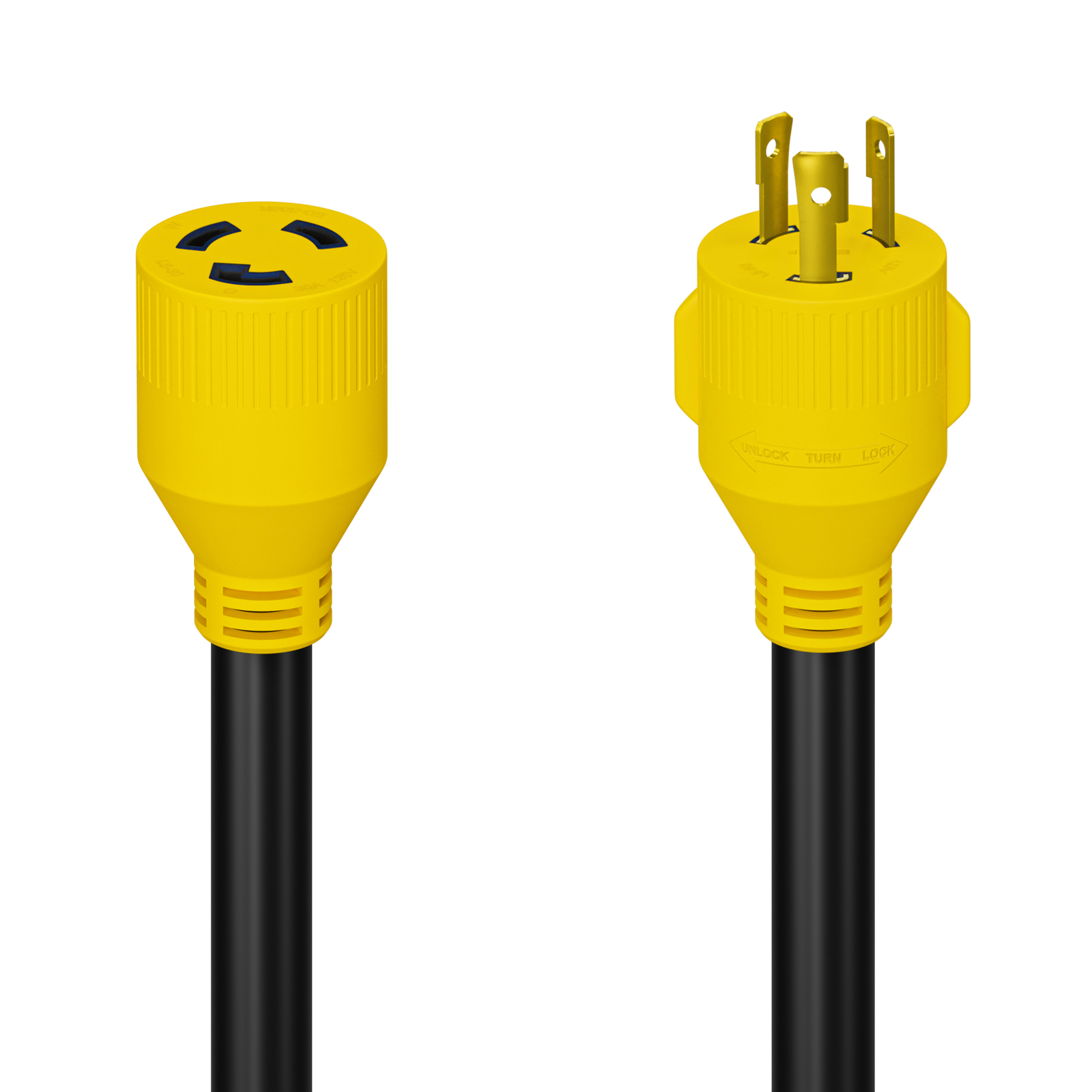 Generator Extension Cord 50 Ft 3 Prong Power Cable 10 3 30 Amp Adapter Plug New