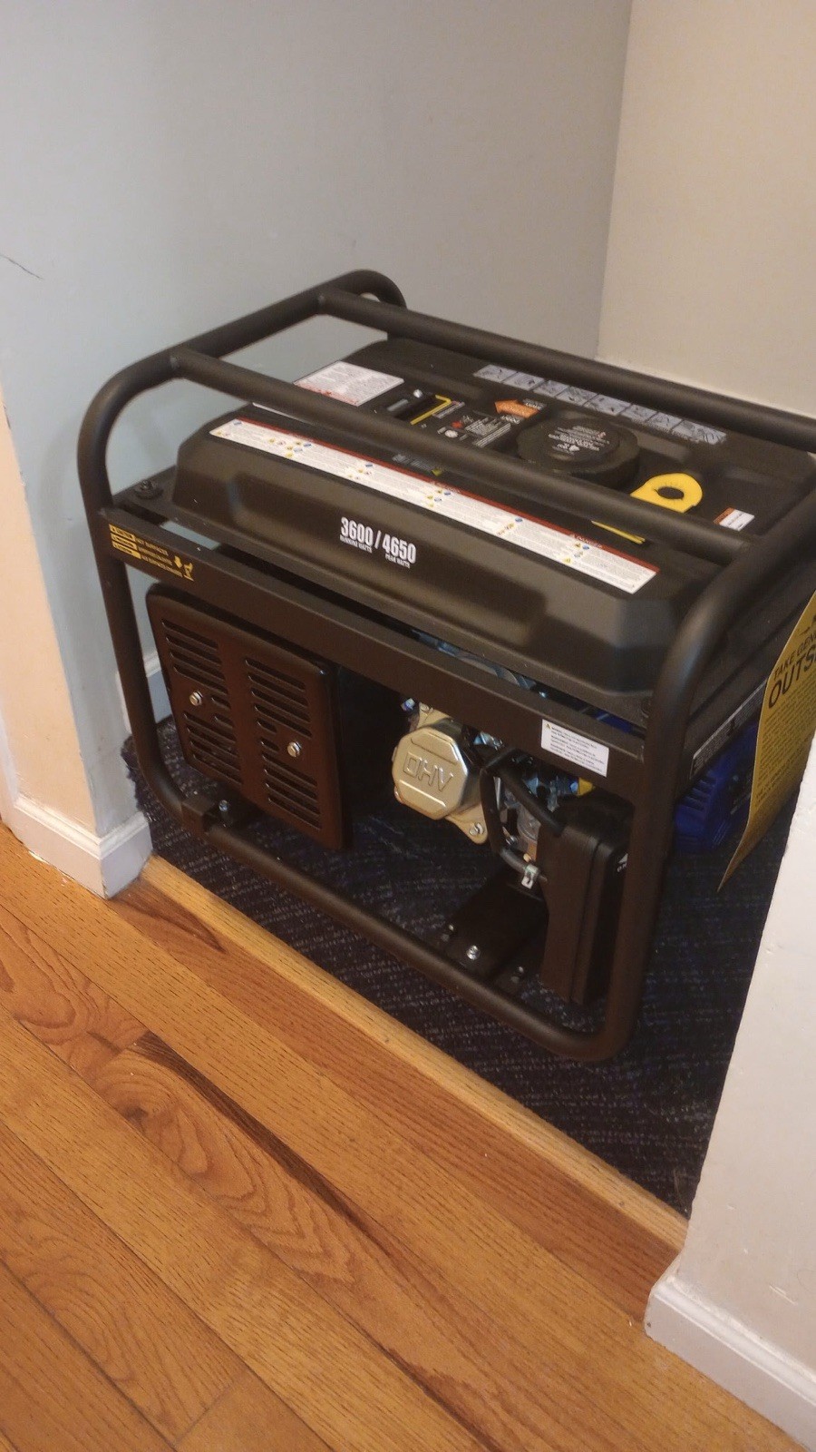 Westinghouse WGen3600cv Portable Generator 4650W Peak 3600W Home Backup