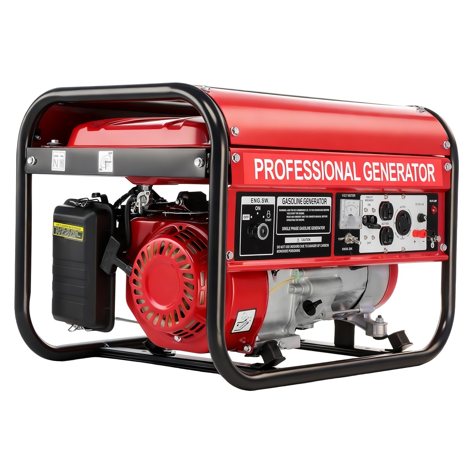 5000W Portable Inverter Generator Gas Powered Quiet for Home Backup Construction