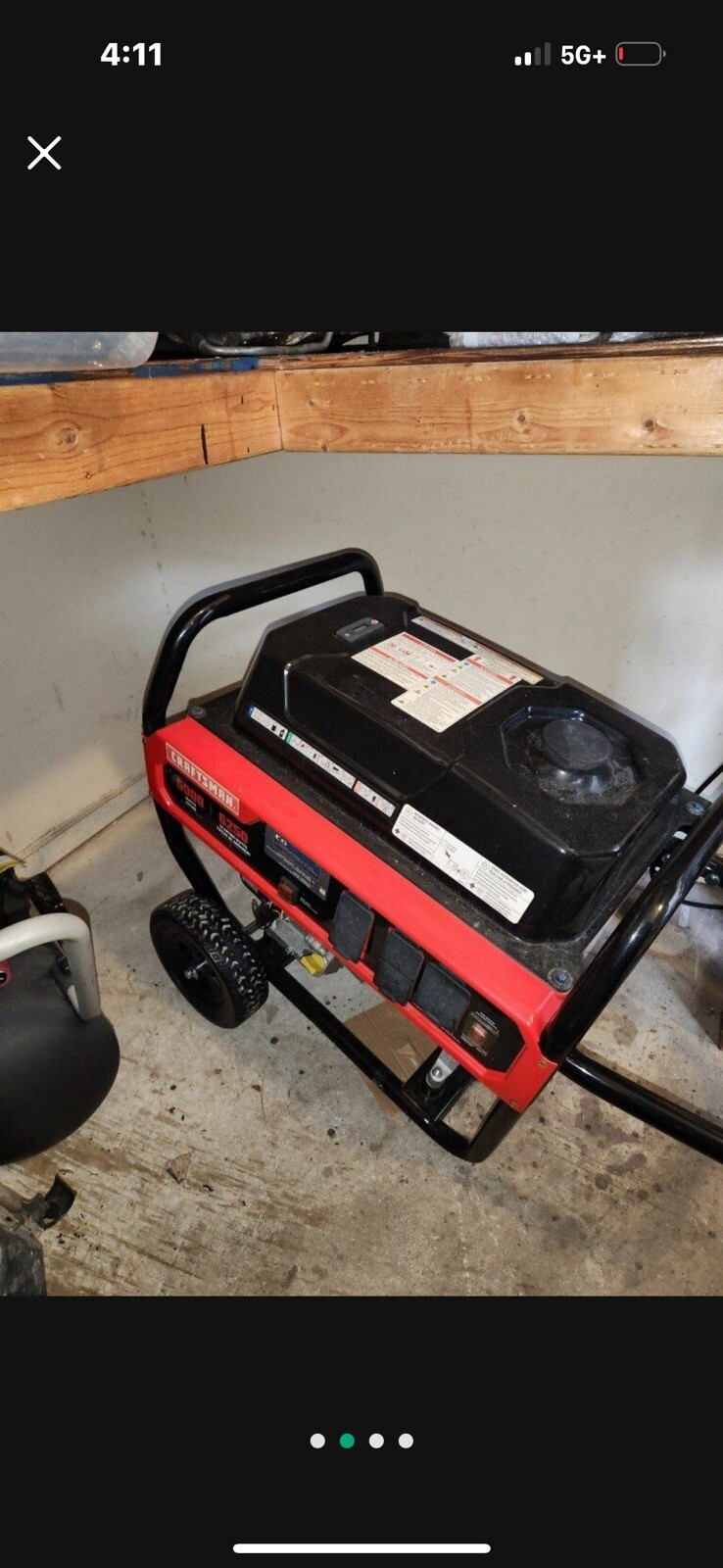 Craftsman 5000 Gas Portable Generator Used