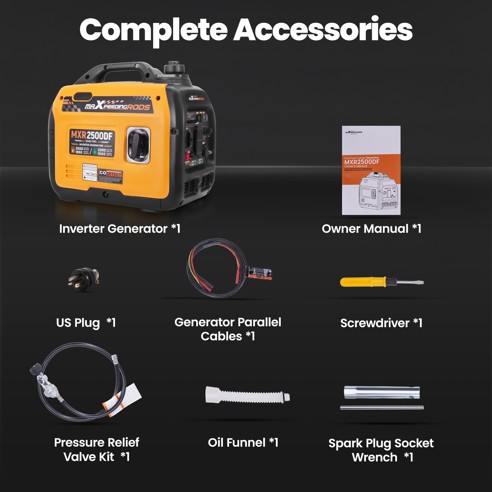 2500W Quiet Dual Fuel Inverter Generator lightweight 18kg For outdoor Camping