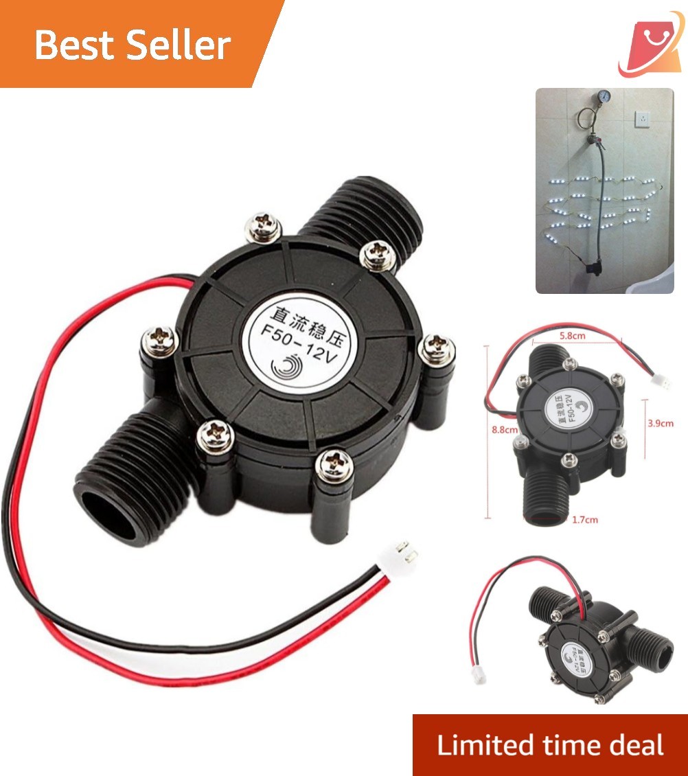 12V DC Micro-Hydro Water Generator Portable Camping Power Supply 10W