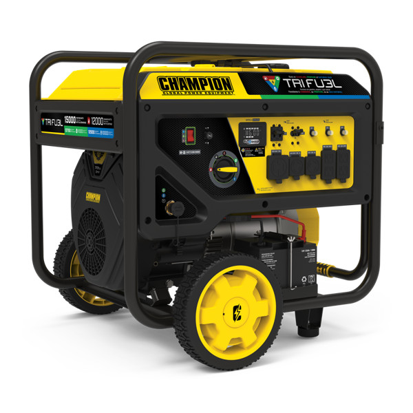 Champion 12 KW Electric Start Tri-Fuel Portable Generator w/ CO Shield® 201161