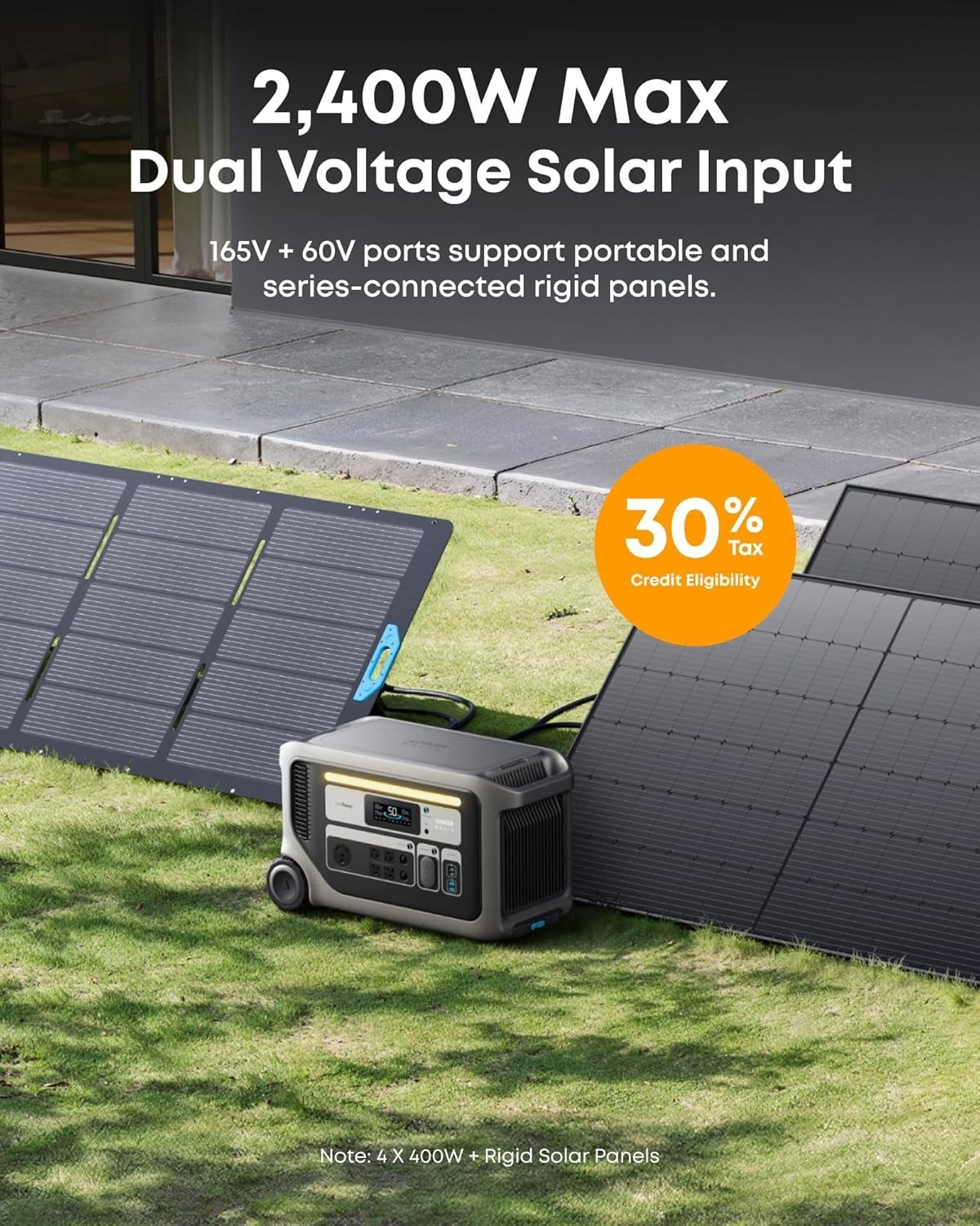 Anker SOLIX F3000 Black 2x Portable Power Station with Double Voltage Hub