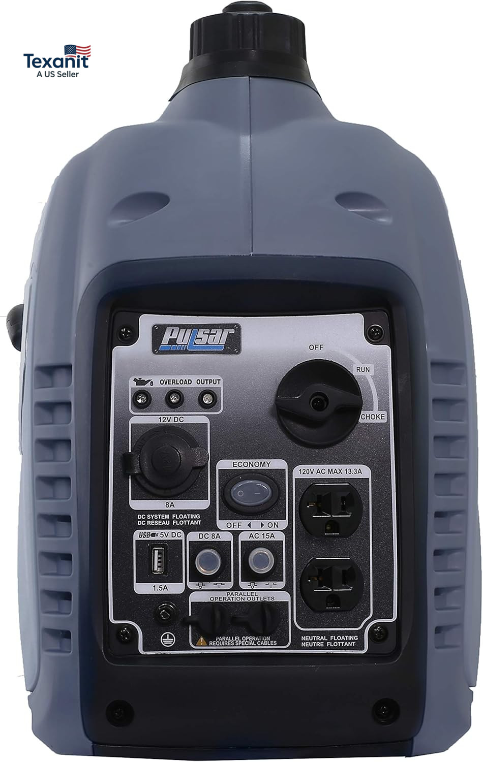 2,300W Portable Gas-Powered Quiet Inverter Generator with USB Outlet & Parallel