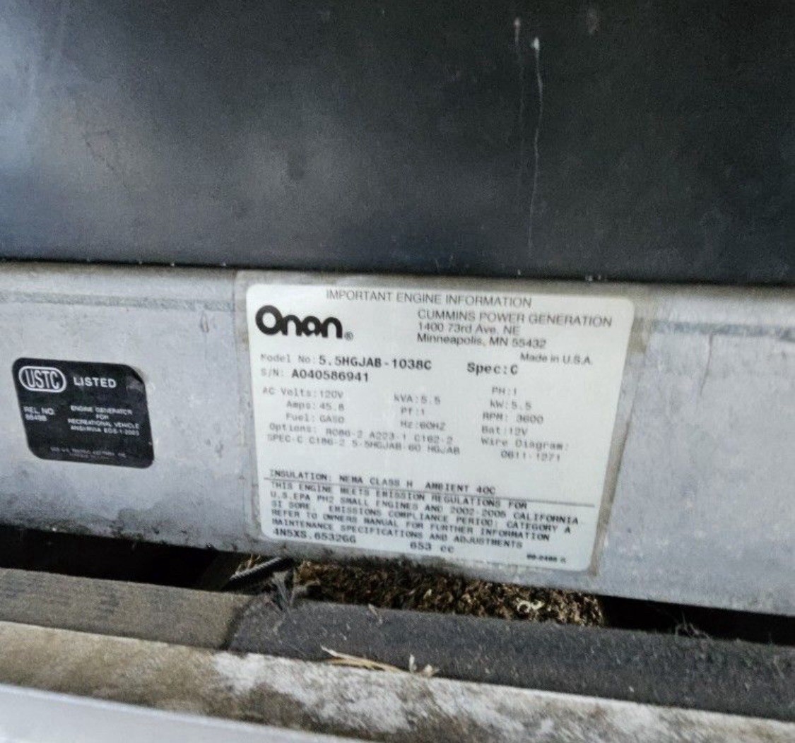 Cummins Onan 4.0KYFA-6747 – 4kW Gasoline Electric Start MicroQuite Generator