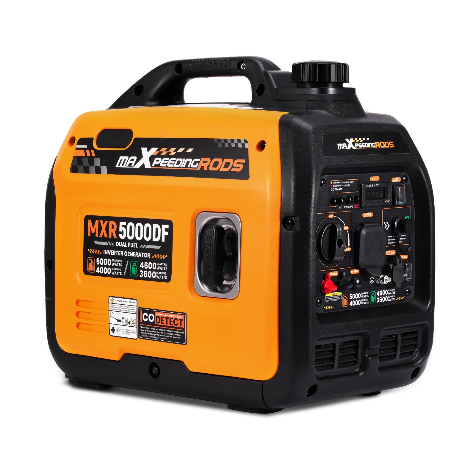 Dual Fuel 5KW Inverter Generator for Home Blackout with Low Oil LED Alert