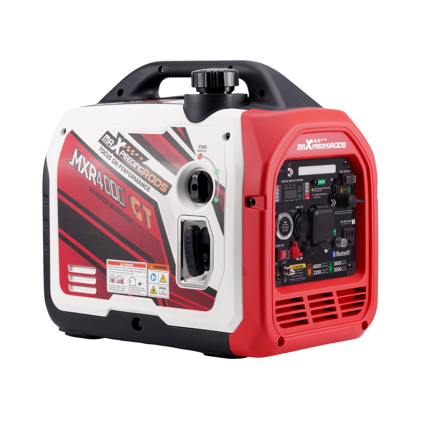 4KW Gas / LPG Portable Generator Inverter Bluetooth E-start Super Quiet
