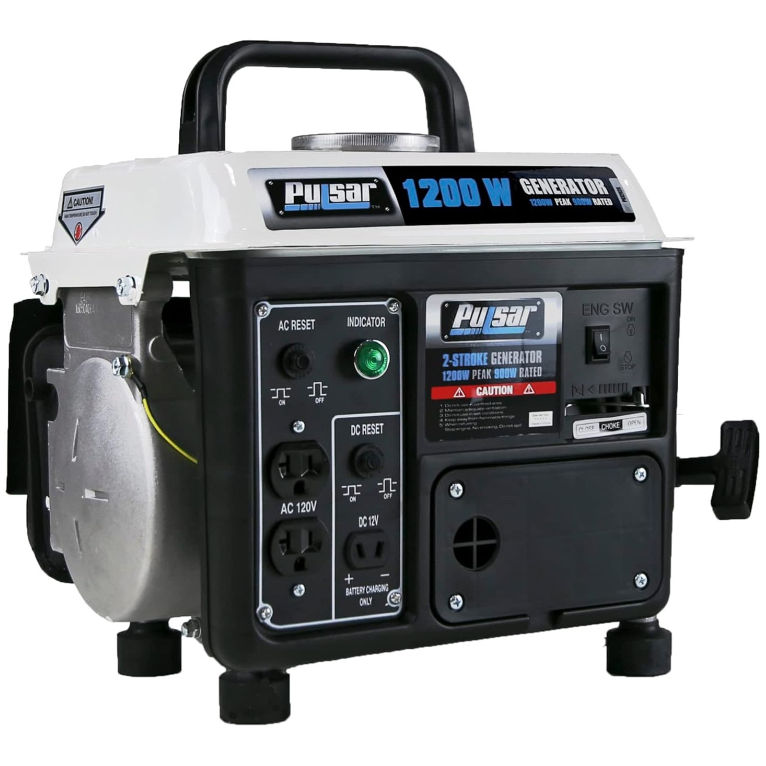 Lightweight 1200W Portable Generator, 5-Hour Runtime