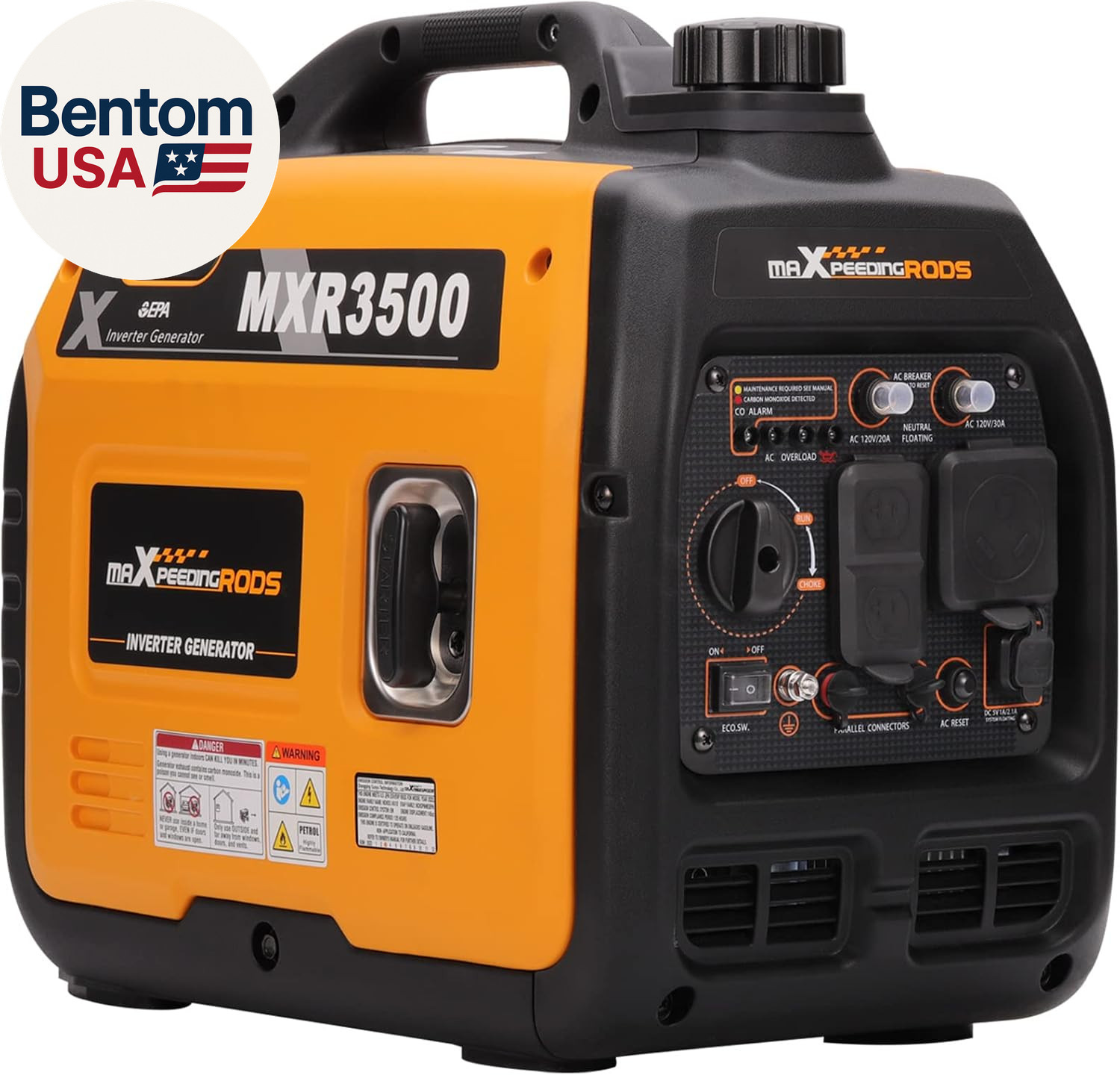 3500 Watt Portable Inverter Generator Gas Powered, EPA Compliant, Compact and Li