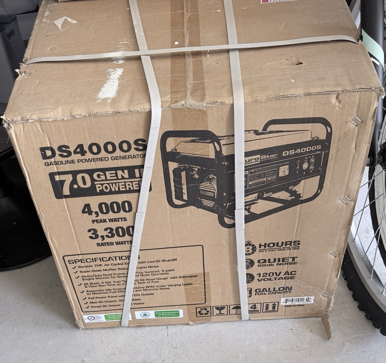 DuroStar DS4000S Gas Generator With Wheel Kit
