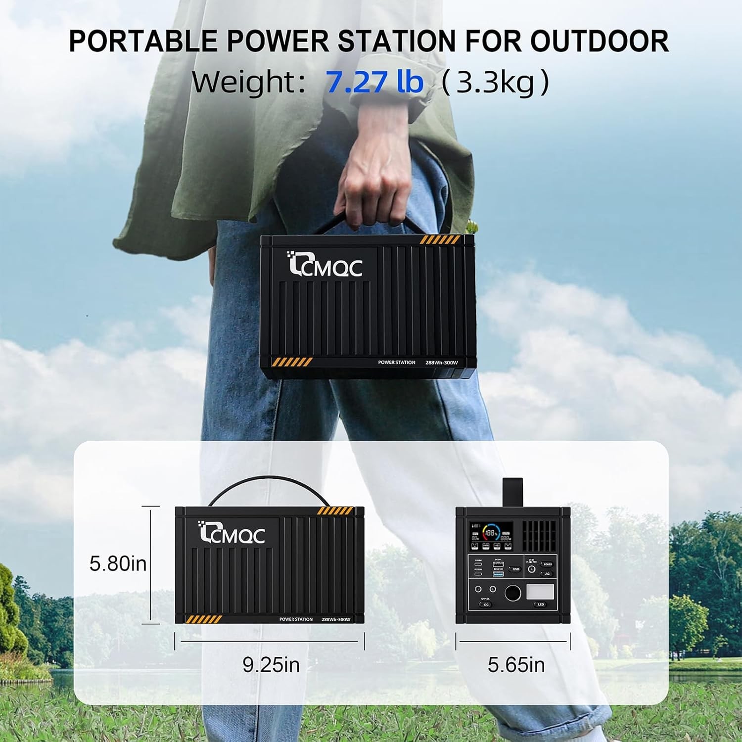 ✅ Portable Power Station Pure Sine Wave 288Wh LiFePO4 Battery Generator