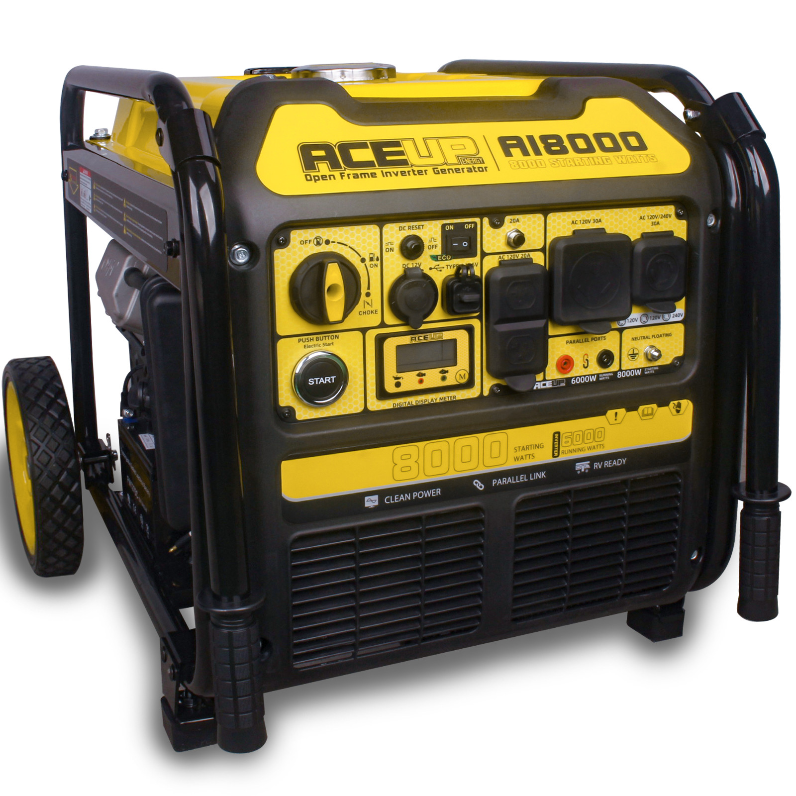 Aceup Energy 8000W Gas Inverter Generator 322cc Electric Start High Power Urgent