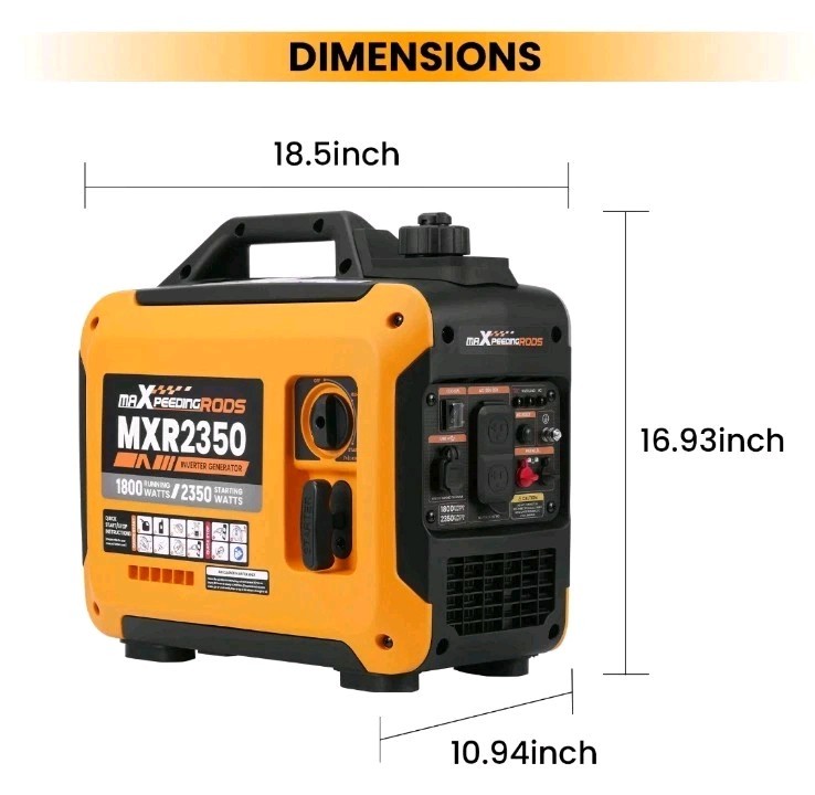 2.35KW 15kg Portable Gasoline Inverter Generator Eco Quiet For Outdoor Party