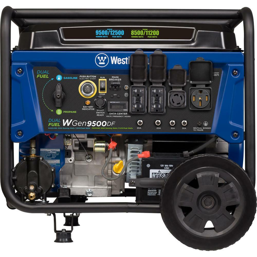 Westinghouse 12,500-W Portable Hybrid Dual Fuel Gas Generator with Remote Start