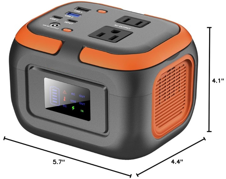 Estación portátil 120W 97.6Wh con salida AC para camping y emergencia, Nuevo