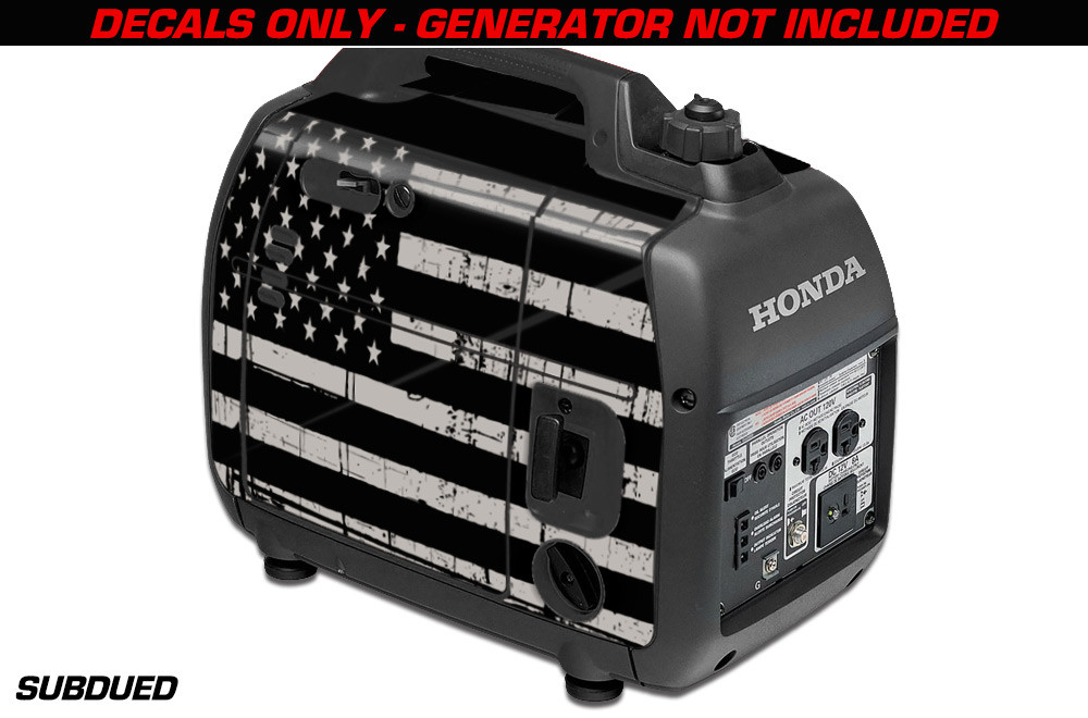 Decal Wrap For Honda EU2000i Skin Camping Generator Engine Sticker SUBDUED FLAG