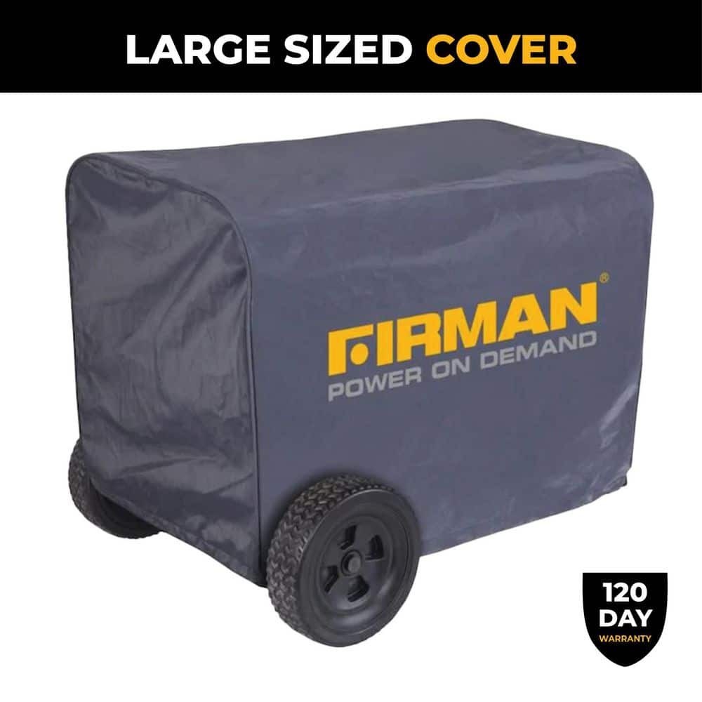 FIRMAN Generator Cover Portable Heavy Duty Waterproof Vinyl Black 5000-8000 Watt