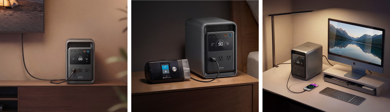 Anker Solix S2000 Gray 2010Wh Portable Home Backup Power Station – Set of 2