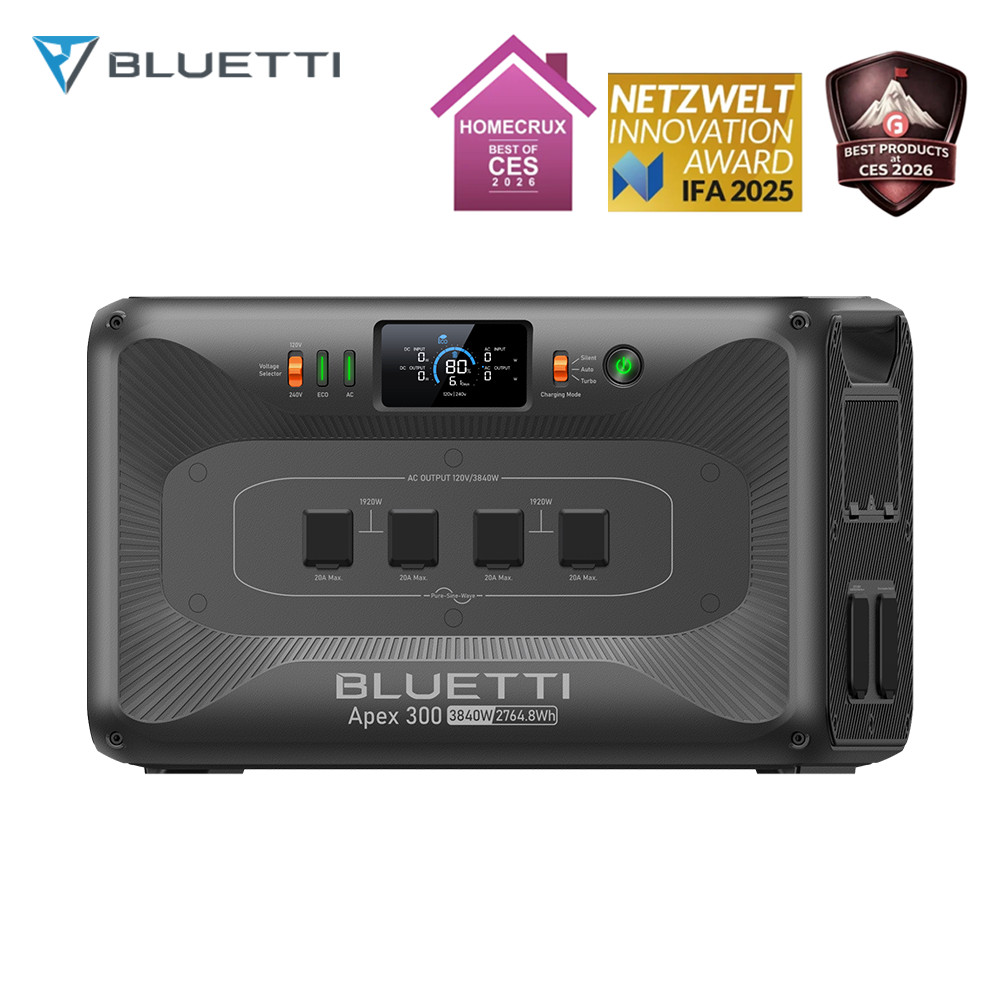 BLUETTI Apex 300 2764Wh Portable Power Station Expandable Generator for Backup