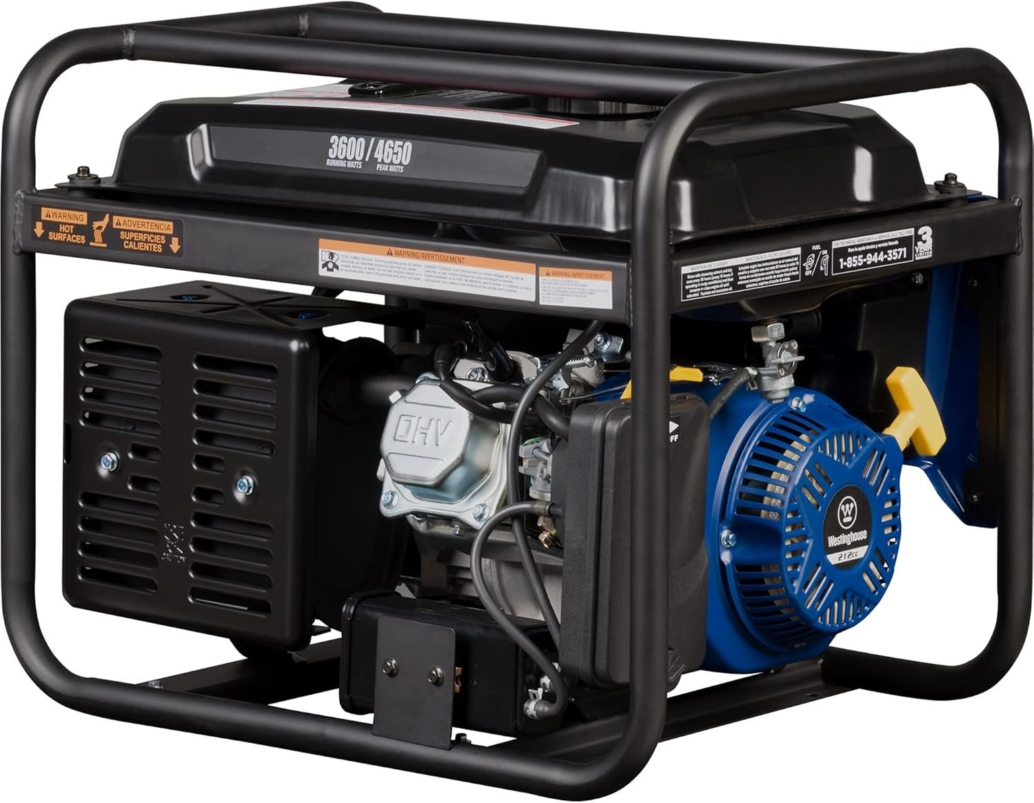 Westinghouse 4,650-W Quiet Portable RV Ready Gas Powered Generator w/ Wheel Kit