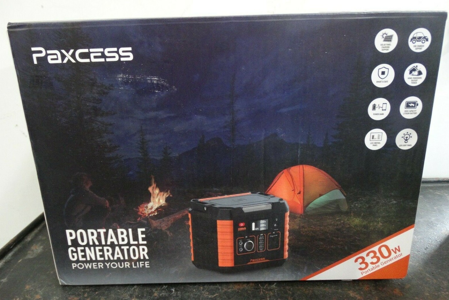 PAXCESS Portable Camping Generator 330W/78000mAh Power Station Battery, NEW