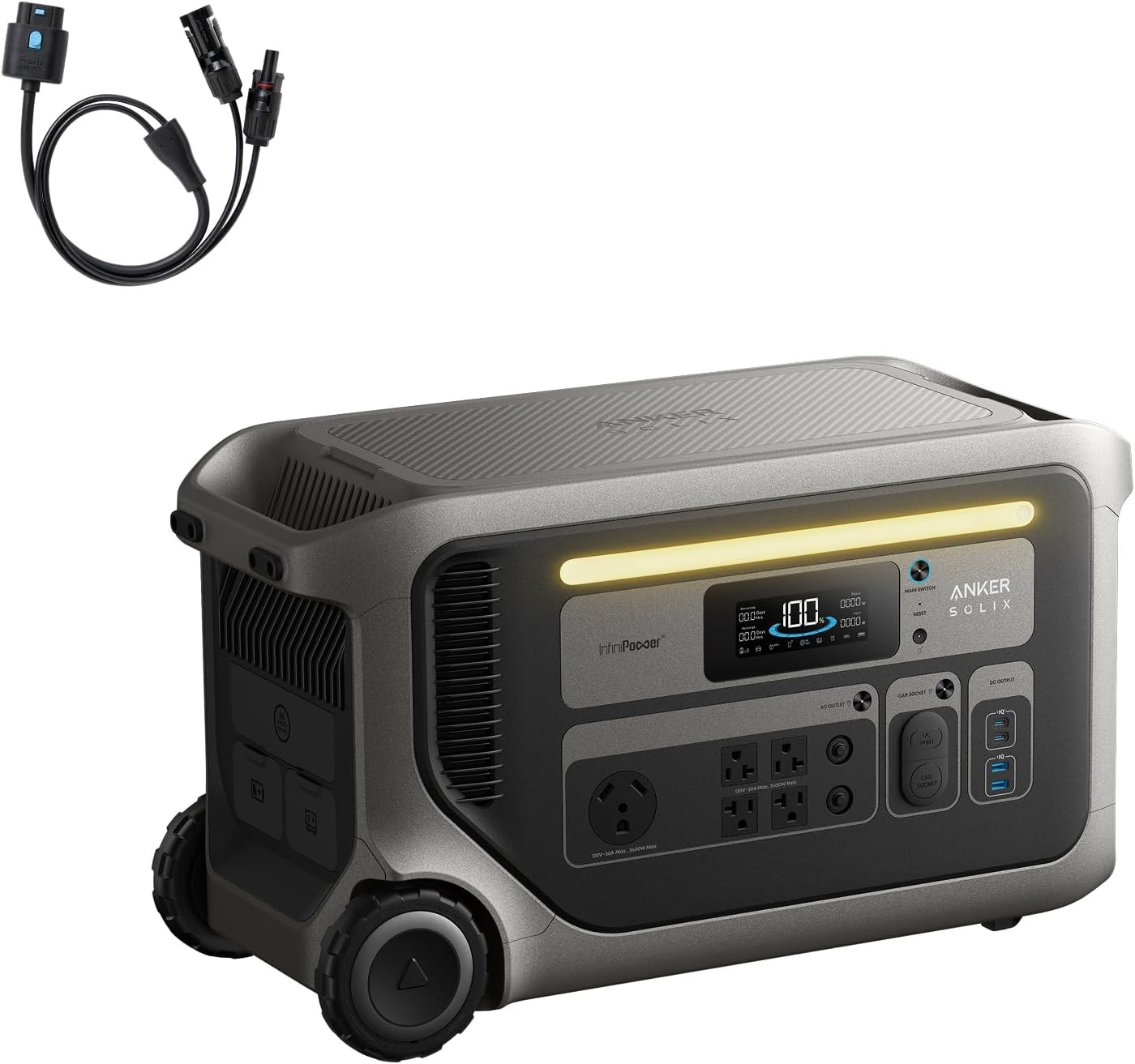 Anker SOLIX F3000 Portable Power Station, 3,072Wh, 6,000W Recharging（Renewed）