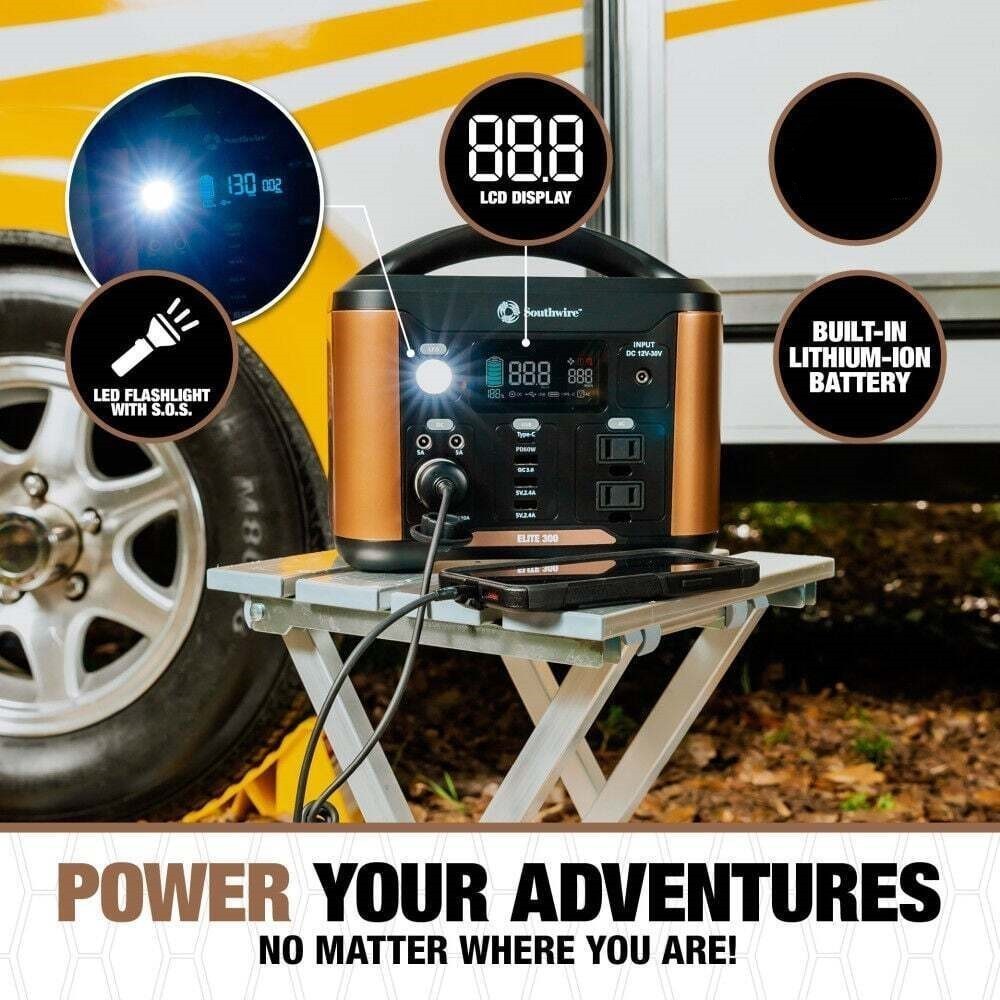Lot of 2 NEW in BOX -Southwire Elite 300 Series Portable Power Station 53251!