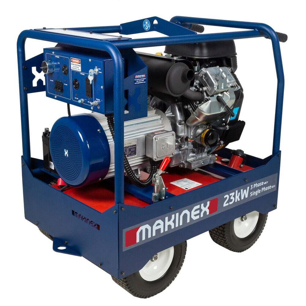Makinex 23Kw 480V Gasoline Portable Dual Phase Generator