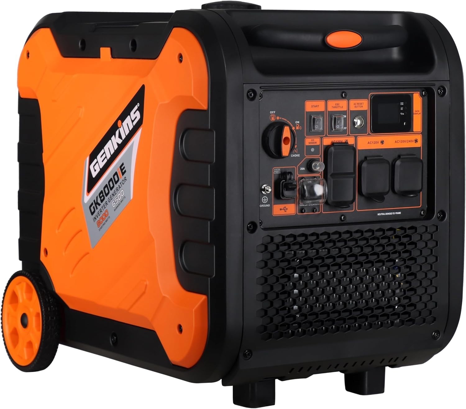 Genkins 8,000-W Super Quiet Portable Gas Inverter Generator with Electric Start