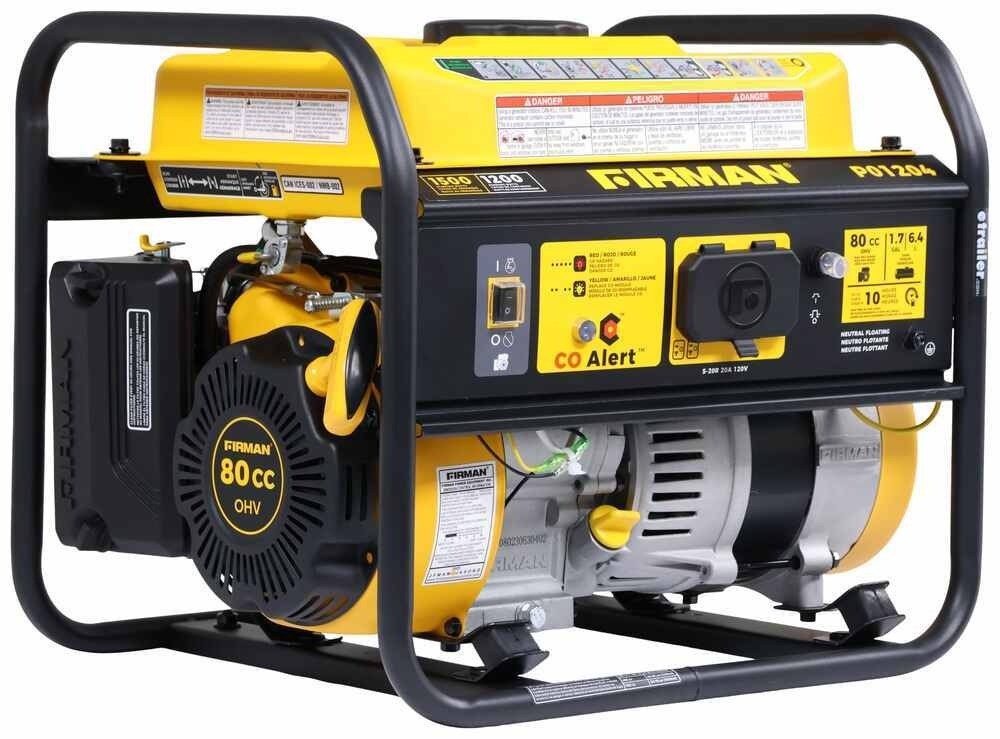 Firman 1500W Portable Gas Generator 1200W RV Camping Manual Start