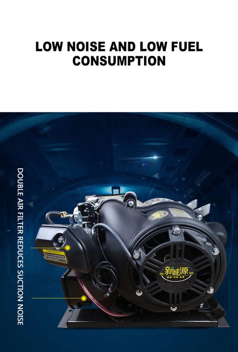 Silent Dual-Cooling Electric Vehicle Range Extender Generator Tricycle