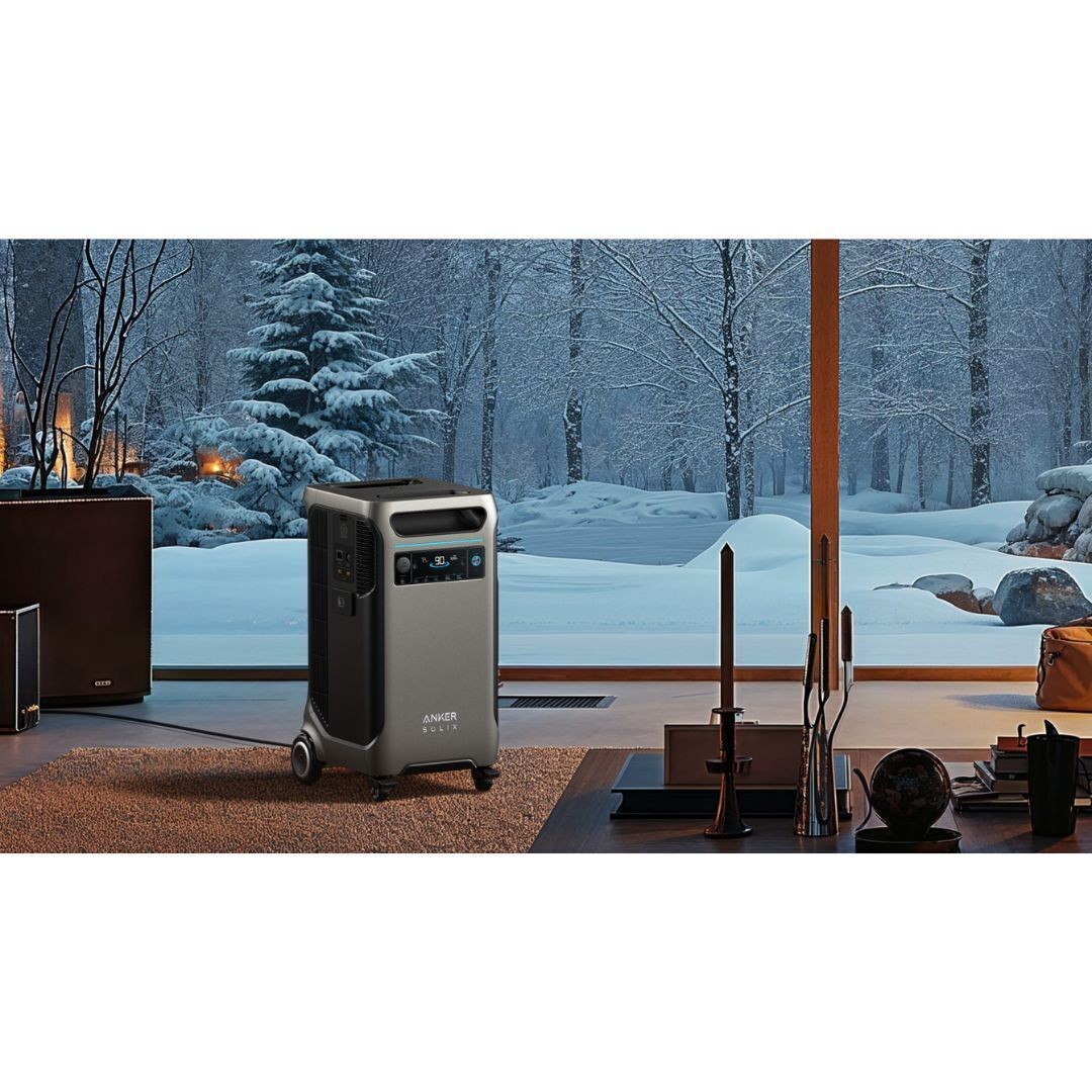 Anker SOLIX F3800 6000W Dual Voltage Black Solar Generator with 400W Solar Panel