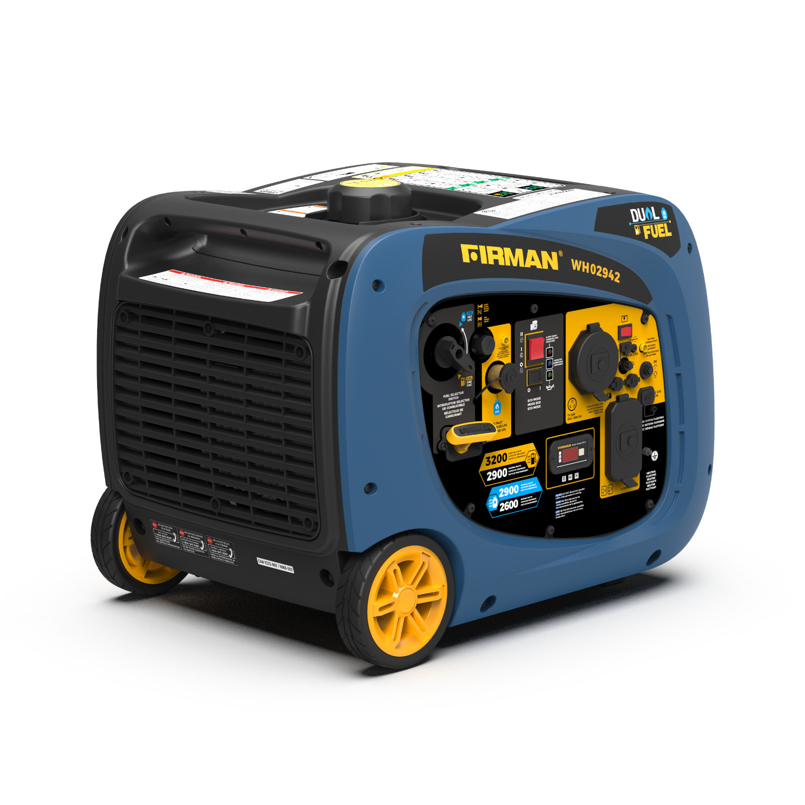 FIRMAN WH02942F 3200/2900W Dual Fuel Inverter Portable Generator