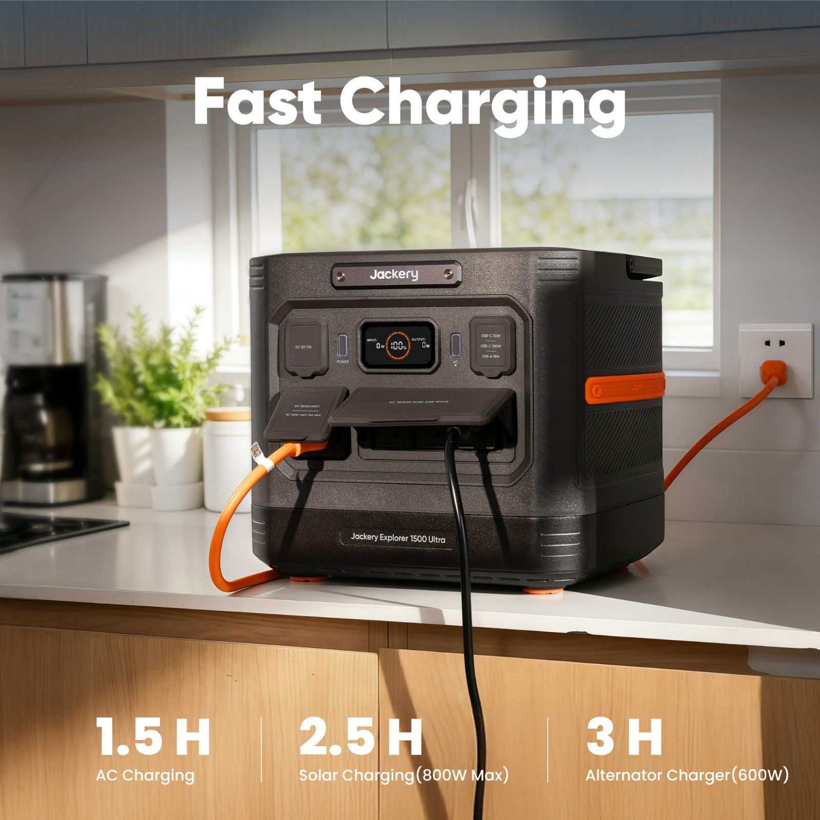 Jackery Explorer 1500 Ultra Portable Power Station 1534Wh 1800W Solar Input