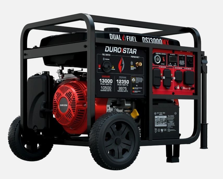 DuroStar DS13000MX 13,000W/10,500W Dual Fuel Portable Generator w/ CO Alert