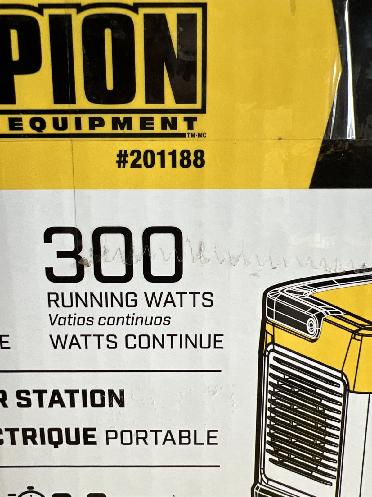 Champion Inverter Generator 600 Starting Watts. 300 Running Watts New In Box!